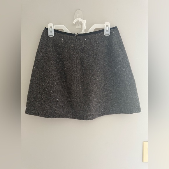 Gap Womens Skirt SZ 8 Grey Tweed Mini Lined Wool Blend Back Zip Y2K Academic - Picture 6 of 8
